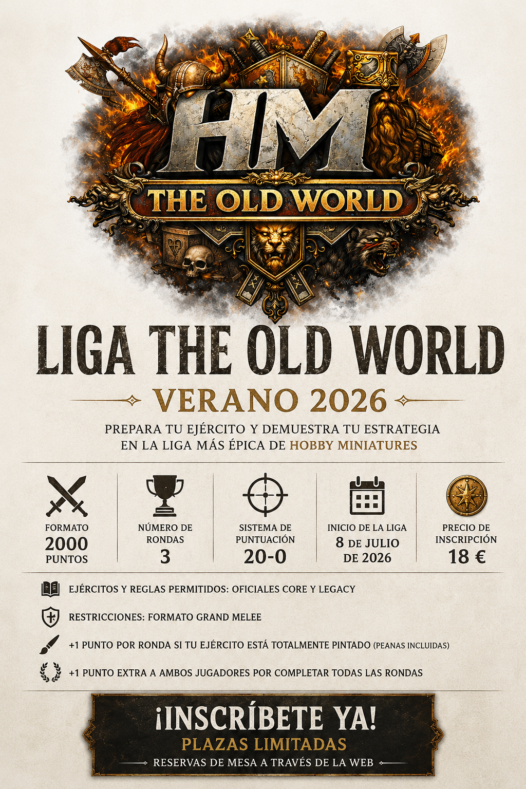 Liga The Old World – Verano 2026
